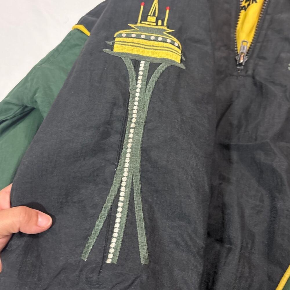 Vintage Pro Player Kids Medium Seattle SuperSonics Hooded Windbreaker Jacket - Picture 7 of 11